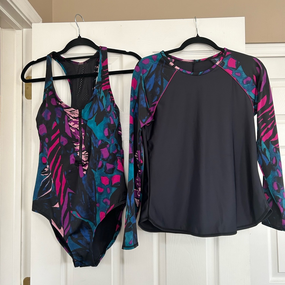 Print swimsuit/Rash guard